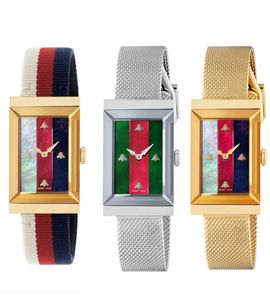 Montres à quartz de marque supérieure original G Frame dames créateur de mode 21mm 34mm petit cadran montre décontractée bracelet de luxe montre-bracelet pour femmes Animal Bee vert bleu montres