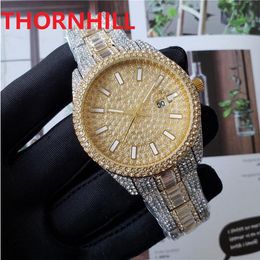 Top marque super modèle de luxe robe à quartz montre célèbre plein de diamants bijoux belles hommes montres de haute qualité prix de gros