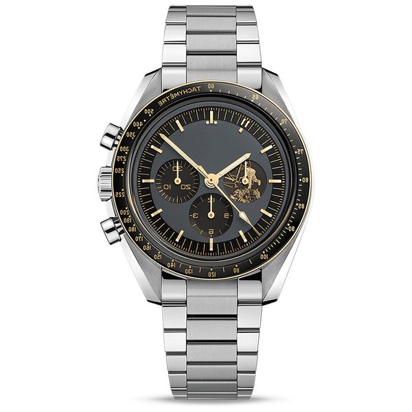 Relojes suizos de las mejores marcas para hombres Apolo 11 50 aniversario reloj deisgner movimiento de cuarzo todo el dial trabajo luz de luna dial velocidad montr250b