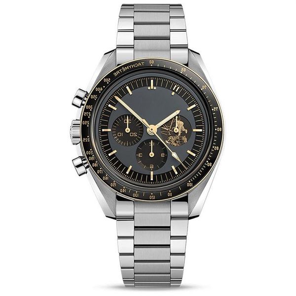 Montres suisses de marque supérieure pour hommes Apollo 11 50e anniversaire deisgner montre mouvement à quartz tout cadran travail cadran moonshine vitesse montr236Z