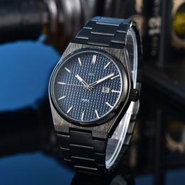 Top Brand Tissoty Wallwatches Men Women Watches Tres agujas de cuarzo Reloj 1853 Luxury Wrist-Watch Steel Strap Fashion PRX Designer Watches Bracelet Ti5