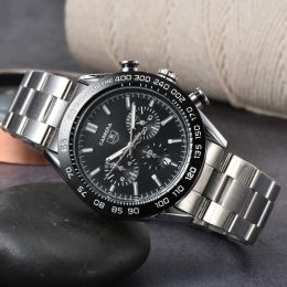 Topmerkhorloge Luxe en modieus roestvrijstalen horloge voor heren Quartz automatisch multifunctioneel timingcode Designer uurwerk quartz horloge