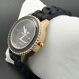 Top Brand Watches Fashion Women Girls Silicone Strap Quartz Pols Watch L02283i