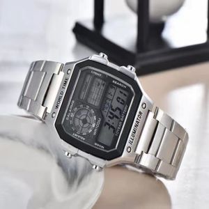 Top Brand Watchs Men multifonction LED Digital Steel Metal Band Quartz Wrist Watch GA10 201H