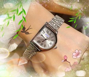 Top Brand Dames Time Clock Watches 35x28mmStainless Steel -jurk kleine Romeinse tank wijzerplaat vrouwelijke dames kwarts beweging analoog casual horloge modearmband geschenken