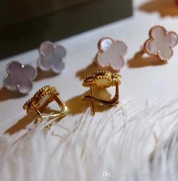 Clip de boucle d'oreille design paris en laiton, avec coquille naturelle et pierre d'agate en forme de fleur de 15cm pour femmes, bijoux de boucle d'oreille, cadeau 5493770