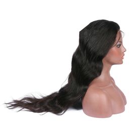 Pelucas de cabello humano brasileño superior para mujeres negras, pelucas frontales de encaje con línea de cabello Natural prearrancada, cuerpo brasileño ondulado, con minimechones FZP34
