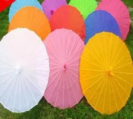 Parapluie en soie de mariage haut de gamme mélange fait à la main couleur chinois parasols en bambou droits