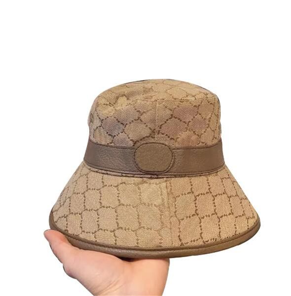 ARRIBA Sombrero de cubo Sombrero de diseñador Sombrero de cubo de lujo Diseño de letra de color sólido Atmósfera moda ocio sombrilla gorra temperamento sombrero versátil pareja ropa de viaje