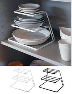 Armoire supérieure en couches cuisine égouttoir à vaisselle en fer égouttoir 3 couches support à assiettes étagère de rangement de vaisselle accessoires de rangement de cuisine 04262 T2001200222