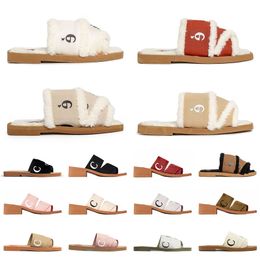 Top canvas slippers damesschoenen kanten letters letters houtachtige platforms platte slippers casual mode comfortabele sandalen LeThe zomer kaki groen blauw strand dames schoenen