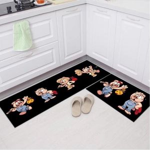 Top tapijten modieuze eenvoudige keukenvloermatten absorberende niet -slip mat hal