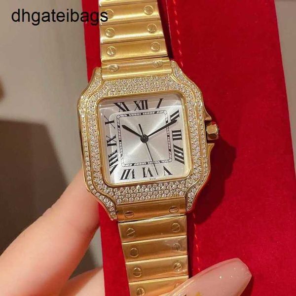 Top Carters Reloj Relojes automáticos suizos Santos Diseñador Diamante Relojes para mujer 35 mm Cuarzo Mujer Contador de dama Réplica oficial Reloj de pulsera para mujer Seni