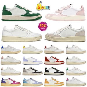 Top Casual Designer Platte schoenen Autrys medaillewinnaar Autries Original heren dames Zwart Wit Panda Pandas Action Tweekleurig leer Suede Lage USA Platform Sneakers Trainers