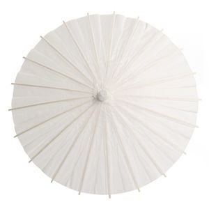 Paraguas de papel artesanal con borde de bambú para decoración de celebración superior, paraguas de papel en blanco con pintura hecha a mano Diy, paraguas decorativo de estilo chino antiguo