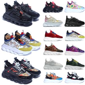 Top Chain Reaction Ltaly Chaussures Casual Hommes Femmes Plateforme Baskets Réfléchissantes Hauteur Lumières Triple Noir Blanc Rose Bluette Or Multi-Couleur