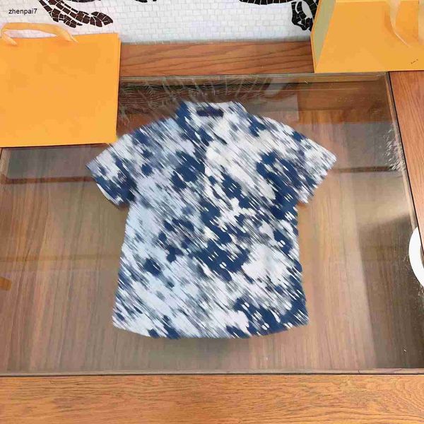 Top Child Shirt Gradient Camouflage Printing bébé taille à manches courtes 110-160 cm Kids Designer Clother Girls Boys Blouses 24Feb20