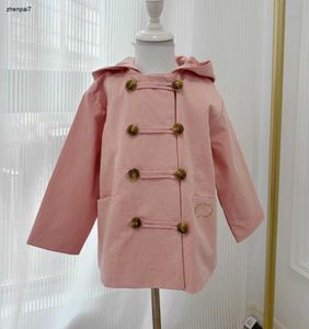 Top Child Tench Coats Double Butted Boucle Kids Coat Taille 90-150 cm Vêtements de bébé minimaliste Couleur solide Girl Boy Windbreaker 24Feb20