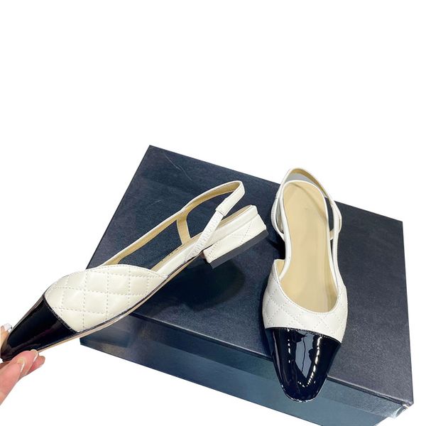Tallas Top Tally Sandals Square Toe Heel Altura Slingbacks Dress Shops Diseñador de piel de oveja Slide plano para zapatillas Pary Grosgrain Mulas negras