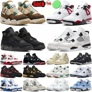 Zapatos casuales clásicos superiores Diseñador de diseño para hombres Zapatos de baloncesto Pine 4s Zapatos de lona de gato negro Tablero de cemento rojo trueno Hombres Juego para caminar Zapatillas de deporte al aire libre