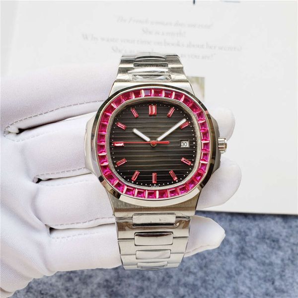 Top montres de créateurs classiques PP Montre complète avec diamant Morsang réglable en argent sterling incrusté de glace Feili entièrement automatique logo Quartz luxe