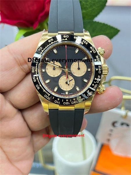 Top CLEAN Factory Relojes para hombres CAL.4130 Movimiento Reloj mecánico automático 904L Anillo de cerámica Zafiro Puntero rojo Buceo Cronógrafo luminoso Relojes de pulsera-82