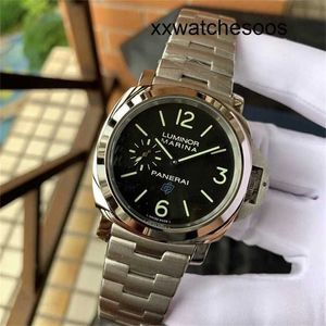 Top Clone Men Sports Watch Panerais Luminor Mouvement automatique Sapphire Mirror Size Steel Watch Band