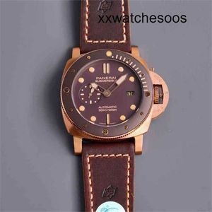 Top Clone Men Sport Watch Panerais Luminor Automatische beweging PAM00968 316L Fijn stalen polijsten met geïmporteerde 2555 beweging