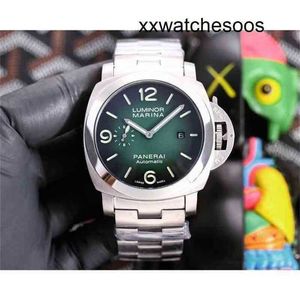 Top Clone Men Sport Watch Panerais Luminor Automatische bewegingsbeweging Weld Zwitsers Sapphire Mirror 45mm 13mm stalen band Merkontwerpers Pols N1AJ