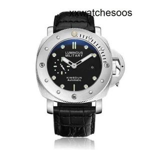 Top Clone Men Sport Watch Panerais Luminor Automatische beweging Zwitserse Dial Super Watch Waterdichte kalender Real Belt -versie