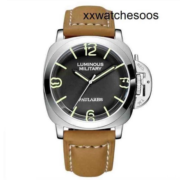 Top Clone Men Sports montre Panerais Luminor Automatique Mouvement Swiss Military Watch Pangdahai Leather Dominering Imperproping Cadran