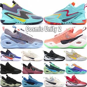 Top Cosmic Unity 2 Hommes Chaussures De Basketball Nouveau Designer Better Us Off Noir Lait De Coco Espace Hippie Vert Glow Precious Gems Outdoor Sneakers Taille 40-46