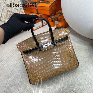 Sac à main à la vache supérieure brkns de couleur de poussière de cuir authentique patchwork noir crocodile brillant