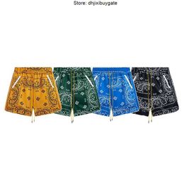 Top Craftsmanship Shorts pour hommes RHUDE micro label ethnique cajou short décontracté à séchage rapide pour hommes et femmes capris élastiques de plage