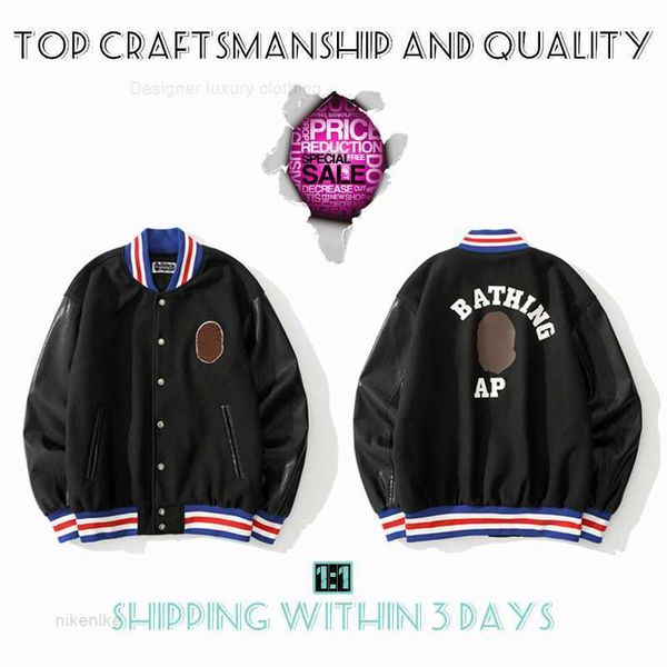 Artesanía superior Chaquetas para hombre Shark Mens Star Spots Diseñadores Escudo Varsity Cobranding Estilista Storm Ghosts Estilo militar Chaqueta de camuflaje Ropa de béisbol IGS5 TF