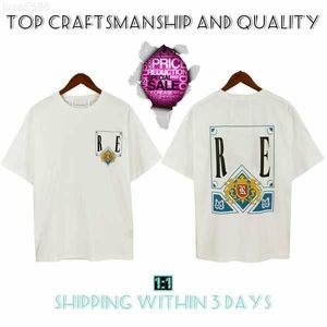 Top Craftsmanship Rhude Mens t Shirts Summer Fashion Designer Tshirts Street Casual Short Sleeve Beach Style Rhude Tees Cotton Printing Rhude Shirt 1-1gkeh