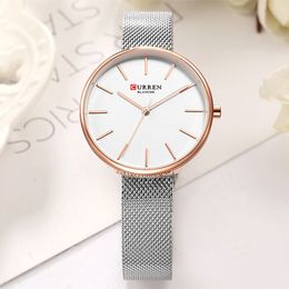 Top Curren Marque Femmes Montre Design Lady Casual Girl Montre-bracelet Montres à quartz Mode Femme Robe de luxe Cadeau Bracelet Horloge 210517