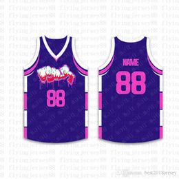 Top maillots de basket-ball personnalisés hommes broderie Logos Jersey livraison gratuite pas cher en gros n'importe quel nom n'importe quel numéro taille S-XXL pk646