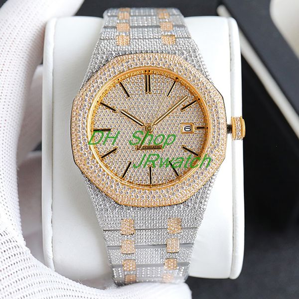 Top Montre Homme Personnalisé Luxu Swarovski Diamond Full Star Sports Watch Avec ETA 3120 Montre Mécanique Automatique Affichage De Luxe Collection Type Montre 41MM Cadeau D'affaires