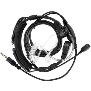 Meilleures offres 3.5mm réglable gorge micro Microphone caché Tube acoustique écouteur casque avec doigt PTT pour iPhone Android Mobile