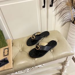 2023 Nieuwste dames visgraat slipper designer luxe lederen mode correcte bloemenslipper met doos