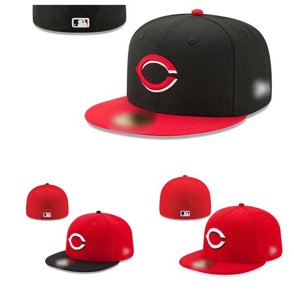 TOP Design Ball Ajusté Chapeaux Mode Hip Hop Baseball Chapeaux Adulte Visière Plate Pour Hommes Femmes Point REDS casquette SF06