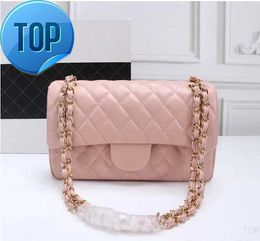 Top Designe canal de sac à main de marque de luxe personnalisé sac pour femme 2022 bandoulière en cuir chaîne en or 2,55 cm noir et blanc clip de bétail rose épaule en peau de moutonE