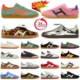 Top Designer 2024 Sports Pays de Galles Bonner Chaussures Leopard Imprimé Flat Casual Shoes Sneakers Silver Metallic Fox Brown Cream White Mens Femmes Dhgate Trainers Locs 36-45