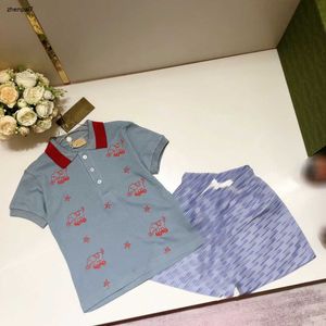 Top Designer Baby Clothes Kids Tracksuit Child Cost Taille 100-160 cm Conception de manches à collier avec polo et lettre imprimé juin 27