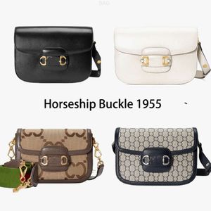 Top Designer Tas zadeltas Klassiek Horsebit 1955 AAA Kwaliteit Luxe Portemonnees Crossbody Dames Modemerk Portemonnee Vintage Dames Bruin Leren Handtas schoudertas