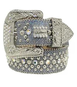 Top Designer Riem Simon Riemen voor Heren Dames Glanzende diamanten riem Zwart op Zwart Blauw wit veelkleurig met bling strasssteentjes als geschenk2168742