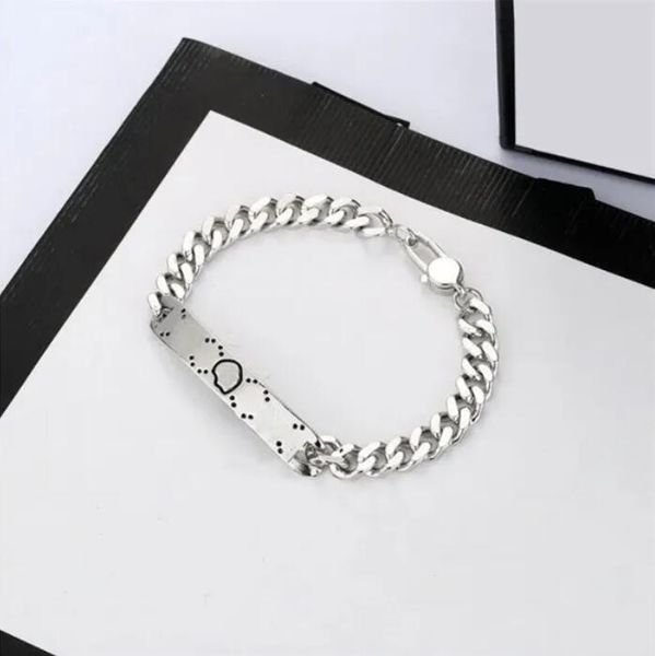 Top Designer Bracelet Charme Cadeau Unisexe Hip Hop Femmes Hommes Bracelets 16cm 18cm 20cm À La Mode Chaîne Cubaine En Acier Inoxydable Manchette Bracelet