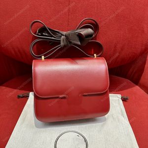 Top Designer Sac à bandoulière Luxurys Sacs à main Sac à bandoulière Sac à bandoulière 24cm Boîte moyenne Sacs en cuir véritable pour femme Sac rouge Emballage de boîte-cadeau Couture de fil ciré à la main