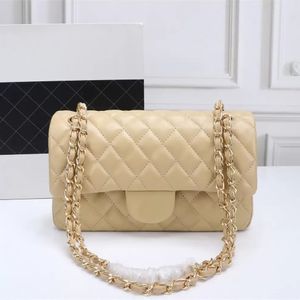 Top Designer Custom Brand Handbag Channel Channel Women's's Bag 2023 En cuir Gold Chain Crossbody 2,55 cm Black and White Pink Clip Sacs d'épalsine de mouton B1001
